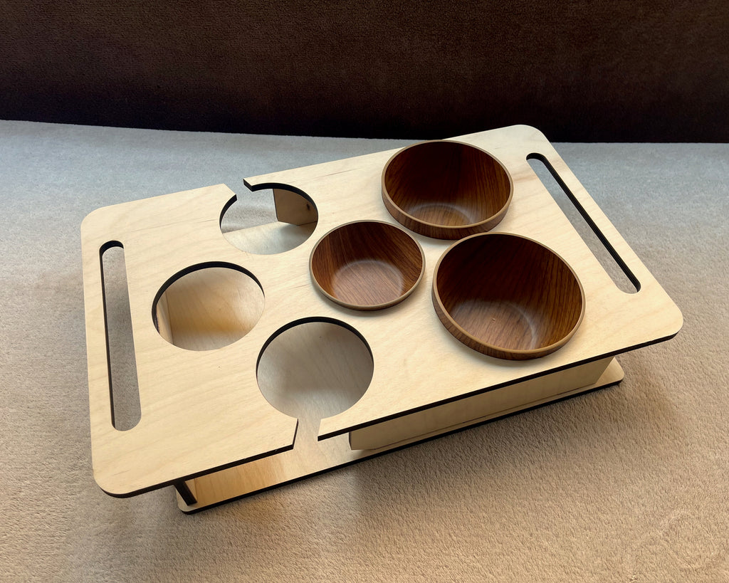 Personalized Couch Tray – Custom Wooden Sofa Armrest Organizer & Gift for Him