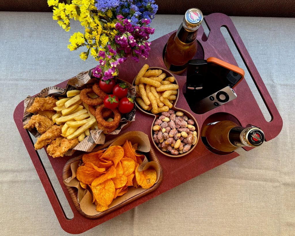 Personalized Couchbar – Wooden Sofa Tray & Snack Bar