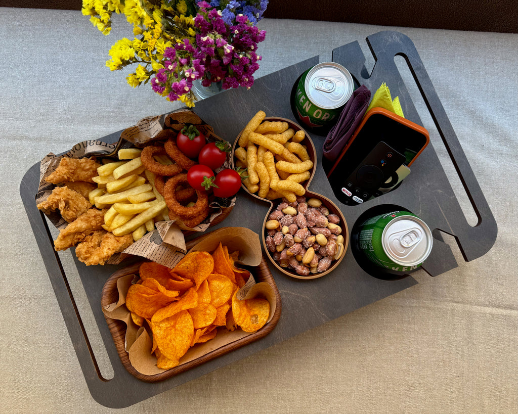 Personalized Couchbar – Wooden Sofa Tray & Snack Bar