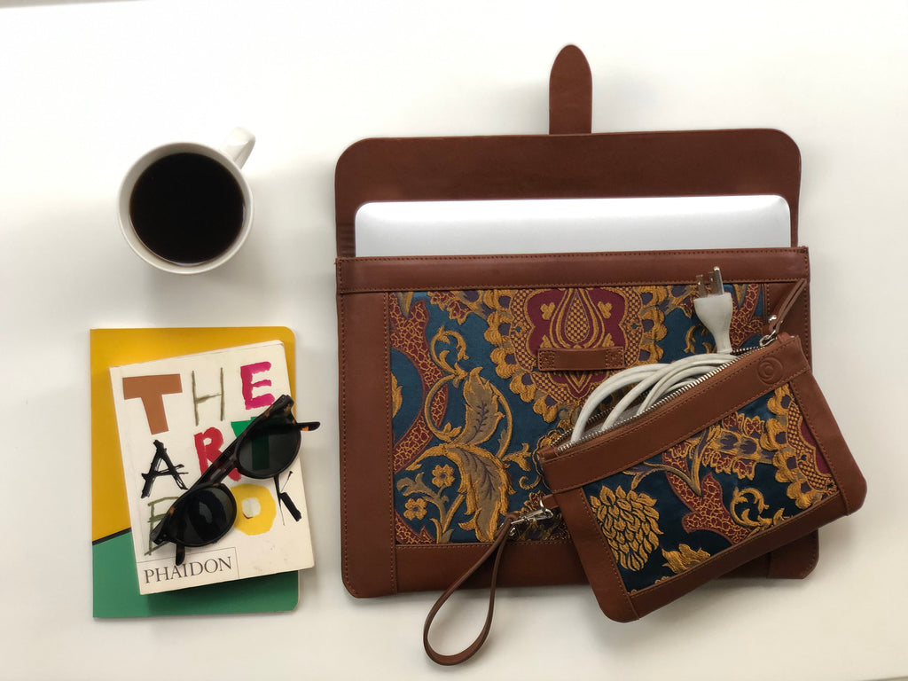 Floral Stitch Laptop Case