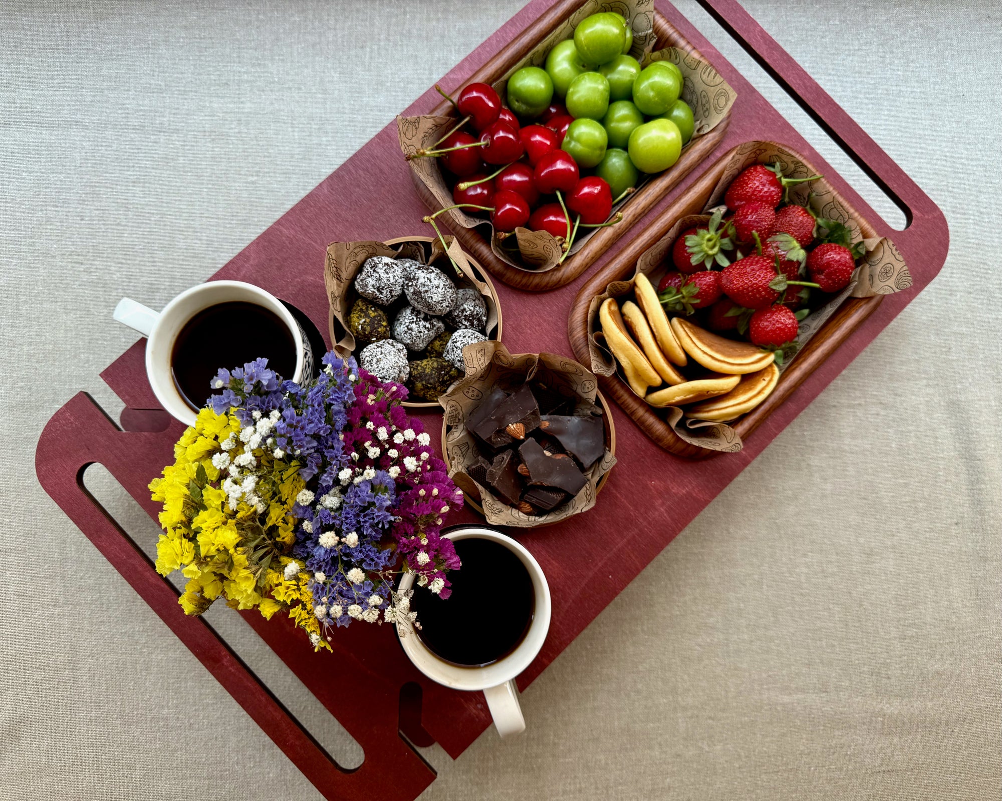 Personalized Couchbar – Wooden Sofa Tray & Snack Bar