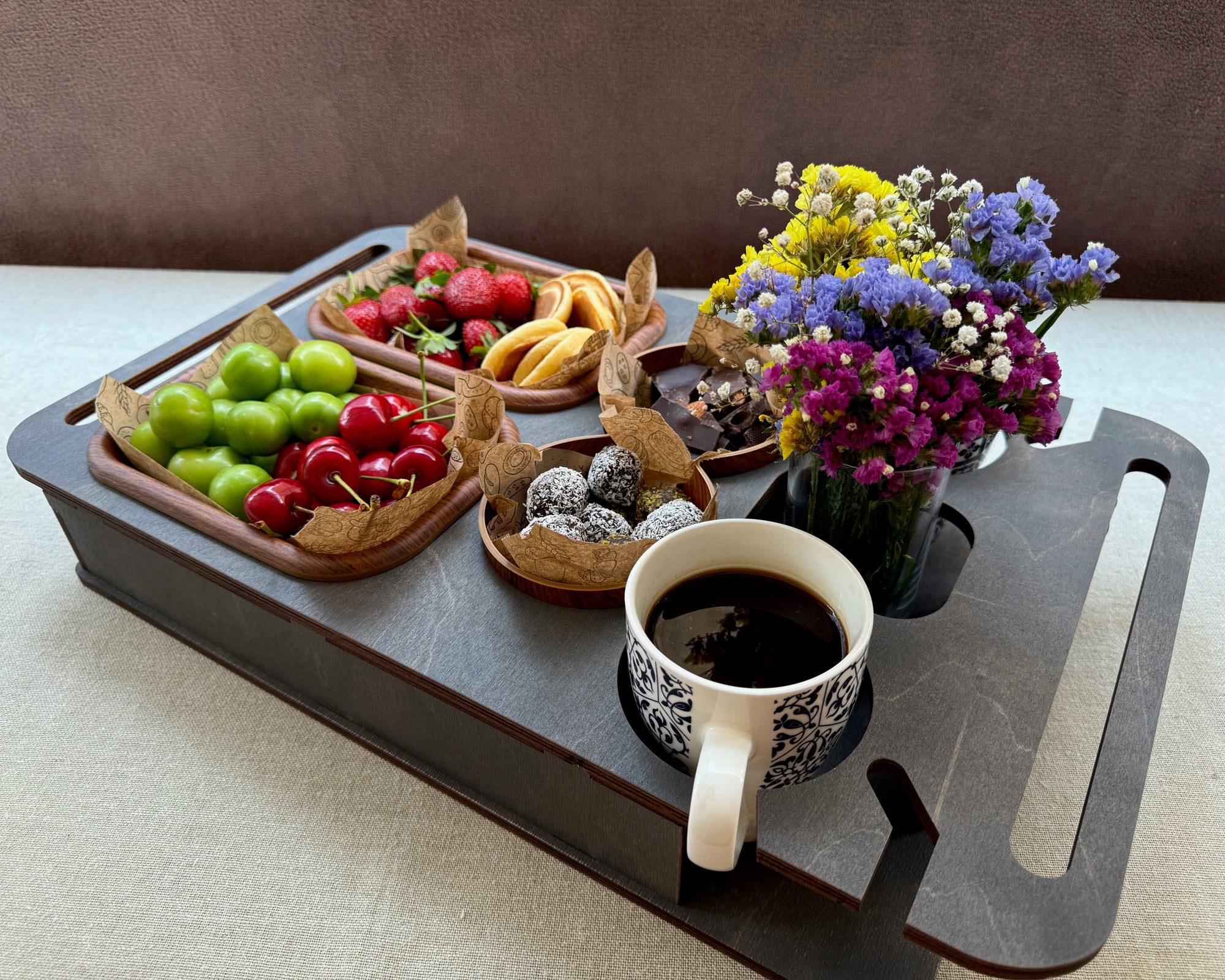 Personalized Couchbar – Wooden Sofa Tray & Snack Bar