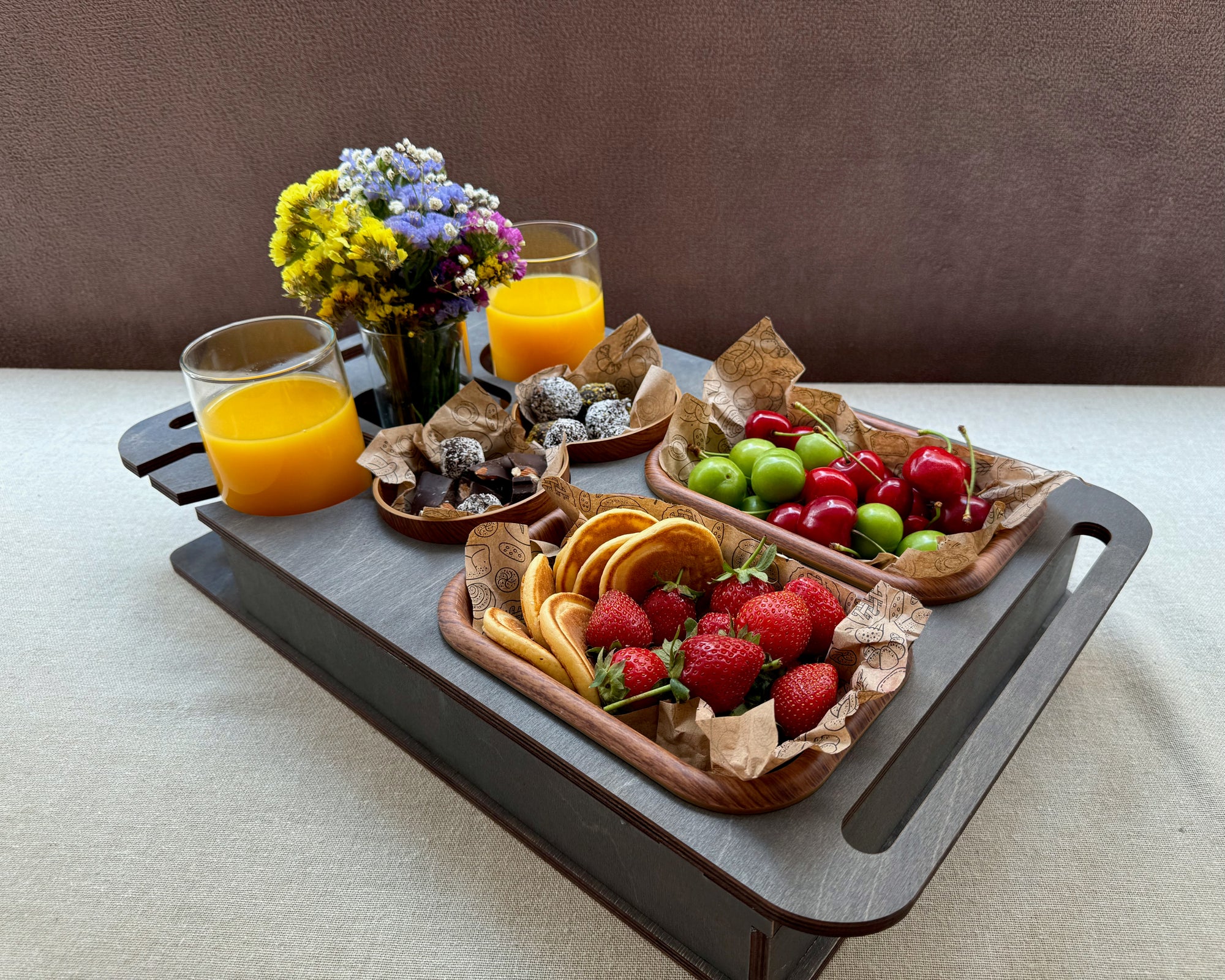 Personalized Couchbar – Wooden Sofa Tray & Snack Bar