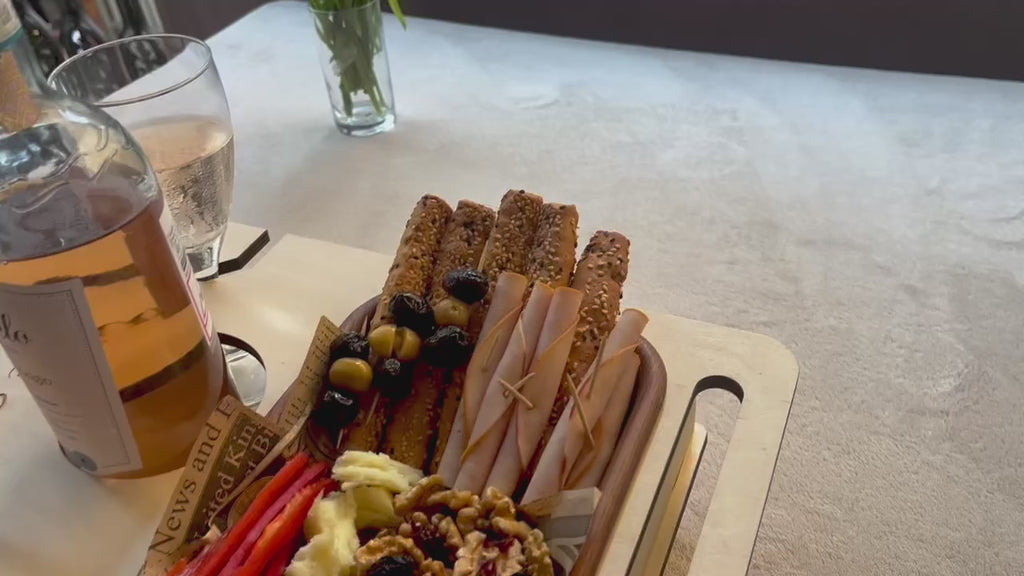 Personalized Wooden Couch Tray – Sofa Armrest Table, Snack & Drink Organizer